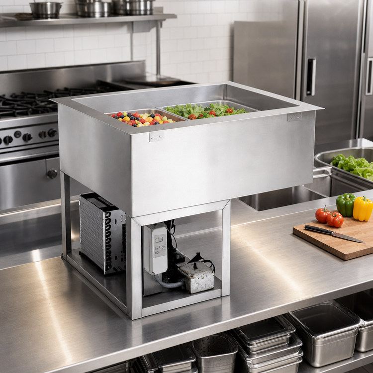Product image #2 for Wells RCP-7200 Drop-In Self-Contained Refrigerated Cold Food Well, 2-Pan, 115V