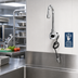 Thumbnail image #2 for Equip Single-Hole Wall-Mount Touchless Electronic Sensor Faucet with Swivel Gooseneck Spout, 2.2 GPM, Chrome Finish