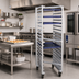 Thumbnail image #2 for Panco Z-Type Mobile Full-Height Open-Side Sheet Pan Nesting Rack, 30-Pan, Aluminum