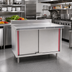 Thumbnail image #2 for Eagle Spec-Master Marine Series Stainless Steel Enclosed Work Table with Sliding Doors, 60 x 24 Inches, 4-1/2 Inch Backsplash