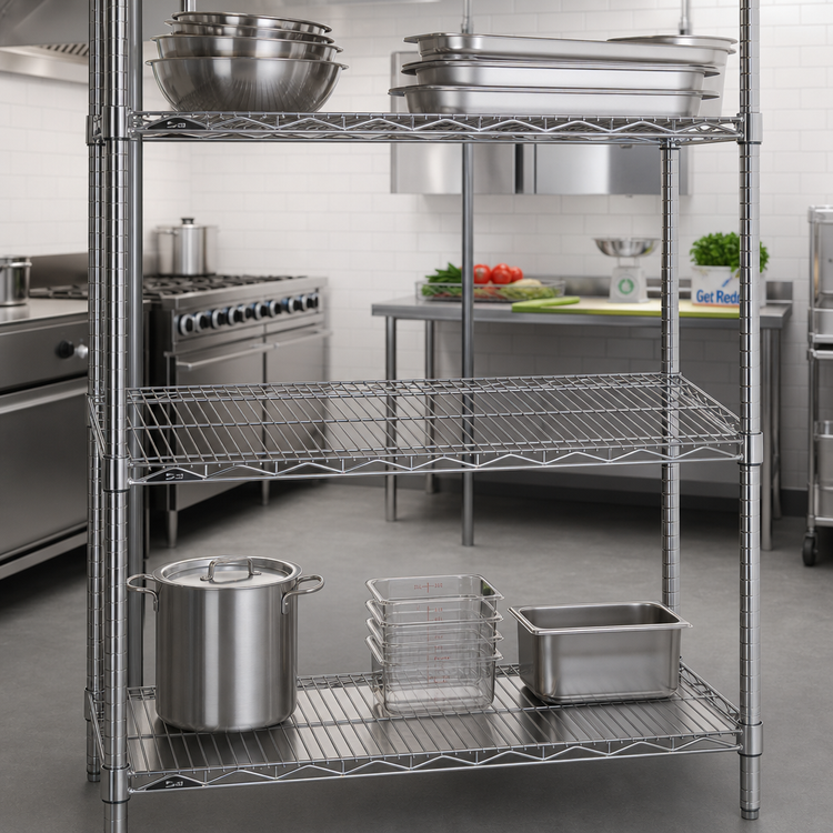 Product image #3 for Metro Super Erecta qwikSLOT 60"W x 24"D Chrome Plated Adjustable Wire Intermediate Shelf