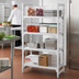 Thumbnail image #3 for Cambro Camshelving Premium 4-Tier Solid Stationary Starter Polymer Shelving Unit, 18 x 36 x 64 Inches, Speckled Gray