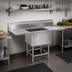 Thumbnail image #2 for Spec-Master One-Compartment Commercial Sink with Dual 30-Inch Drainboards, 82 Inch Wide
