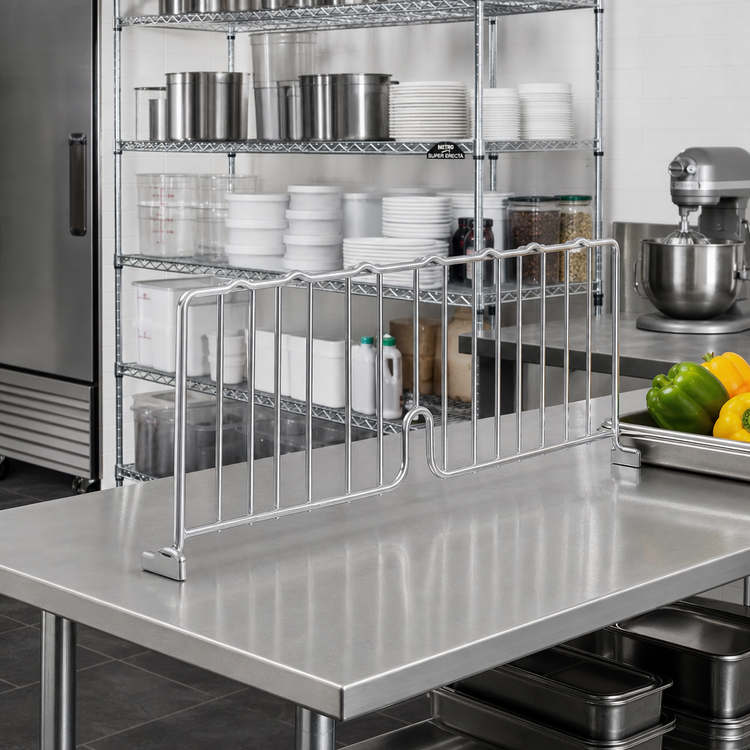 Product image #2 for Metro Super Erecta 8-Inch x 18-Inch Stainless Steel Shelf Divider