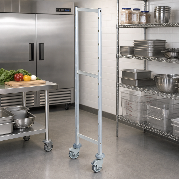 Product image #2 for Fermostock 71-Inch H x 18-Inch D Mobile Shelving Upright with Rustproof Casters