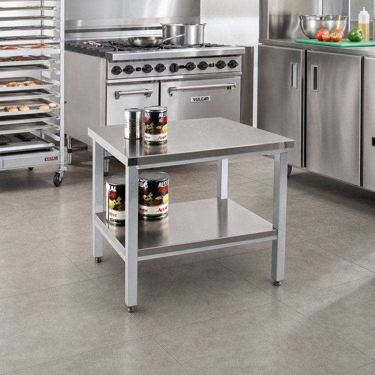 Product image #2 for New Age 24-Inch W x 29-Inch D x 24-Inch H Stationary Aluminum Open Base Equipment Stand, 1,000 lb. Capacity