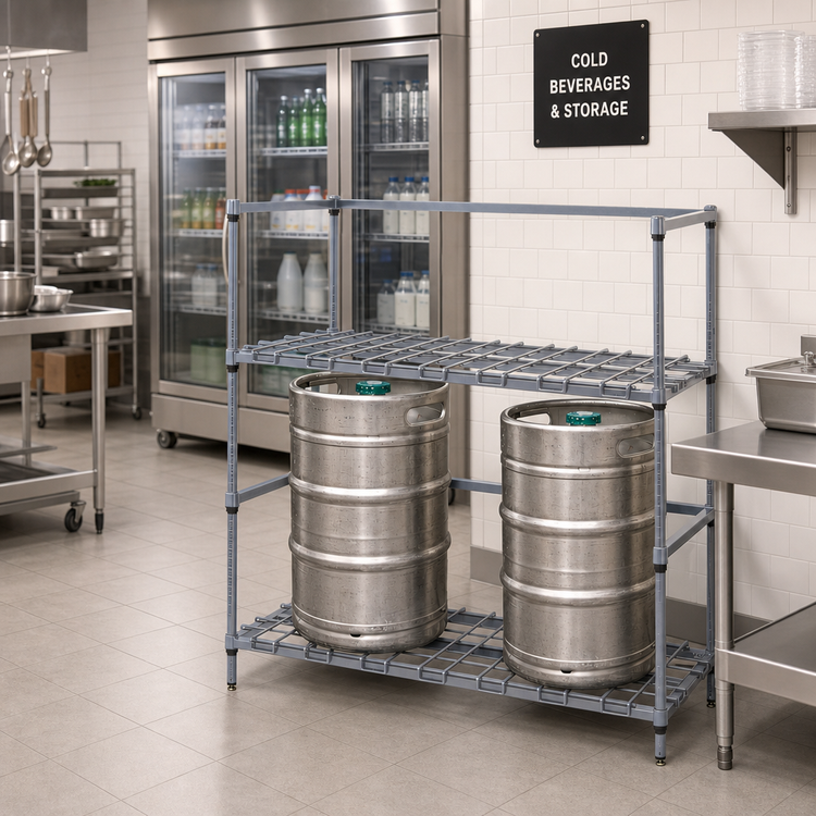 Product image #2 for Quantum Two-Tier Modular Tank & Beverage Container Dunnage Rack