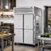 Thumbnail image #2 for True SPEC SERIES Pass-Thru Two-Section Reach-In Refrigerator with 4 Half Solid Front Doors and 2 Glass Rear Doors