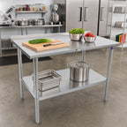 Thumbnail image #2 for John Boos Stallion ST4R1.5-3672GSK 72 x 36-Inch Stainless Steel Work Table, 14-Gauge 300 Series Top, Galvanized Base, Undershelf
