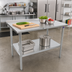 Thumbnail image #2 for John Boos Stallion 72 x 36-Inch Stainless Steel Top Work Table with 1-1/2-Inch Rear Up-Turn and Adjustable Undershelf