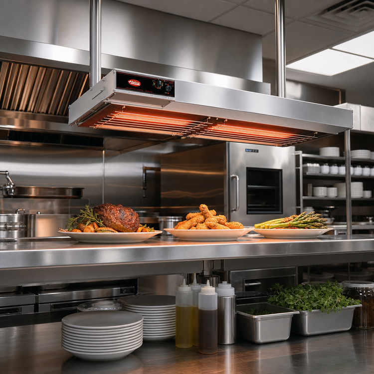 Product image #2 for Hatco Glo-Ray Dual Lighted Infra-Black Strip Heater, 36 Inch Wide, 6 Inch Spacer