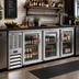 Thumbnail image #2 for Beverage-Air BB78HC-G-S 78-Inch Three-Section Glass Door Self-Contained Back Bar Refrigerator