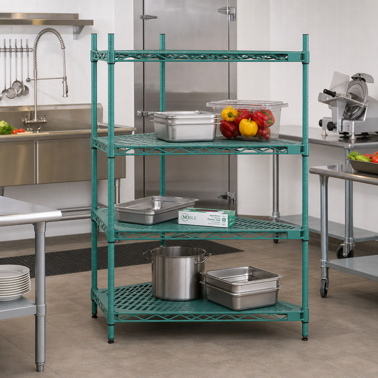Product image #2 for Eagle QuadPlus Solid Polymer Shelf Mat, 60 x 24 Inch, Green, with Wire Quad-Adjust Frame