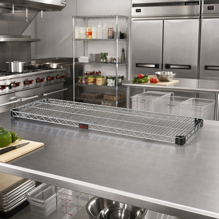 Product image #2 for Eagle QuadTruss 72" x 18" Chrome-Plated Wire Quad-Adjust Shelf