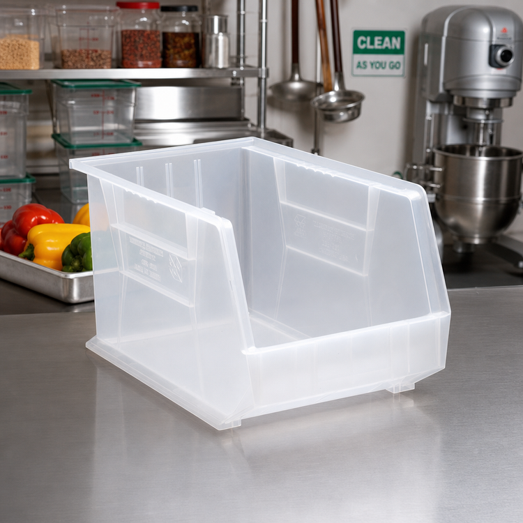 Product image #3 for Quantum QUS260CL Clear Stack and Hang Shelf Bin, 11 x 18 x 10 Inches