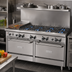 Thumbnail image #2 for Garland GFE Starfire Pro 60-Inch Gas Restaurant Range with 8 Open Burners, 12-Inch Griddle, and 2 Standard Ovens