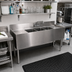 Thumbnail image #2 for Choice by Glastender Three Compartment Underbar Sink Unit with Left and Right Drainboards, 96-Inch Wide, 19-Inch Deep