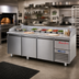 Thumbnail image #2 for Marra Forni 87.75-Inch Three-Section Refrigerated Pizza Prep Table with Granite Work Surface
