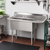 Thumbnail image #2 for Advance Tabco 2-Compartment Fabricated Stainless Steel Sink with 24-Inch Right Drainboard, 20 x 30 x 14-Inch Bowls