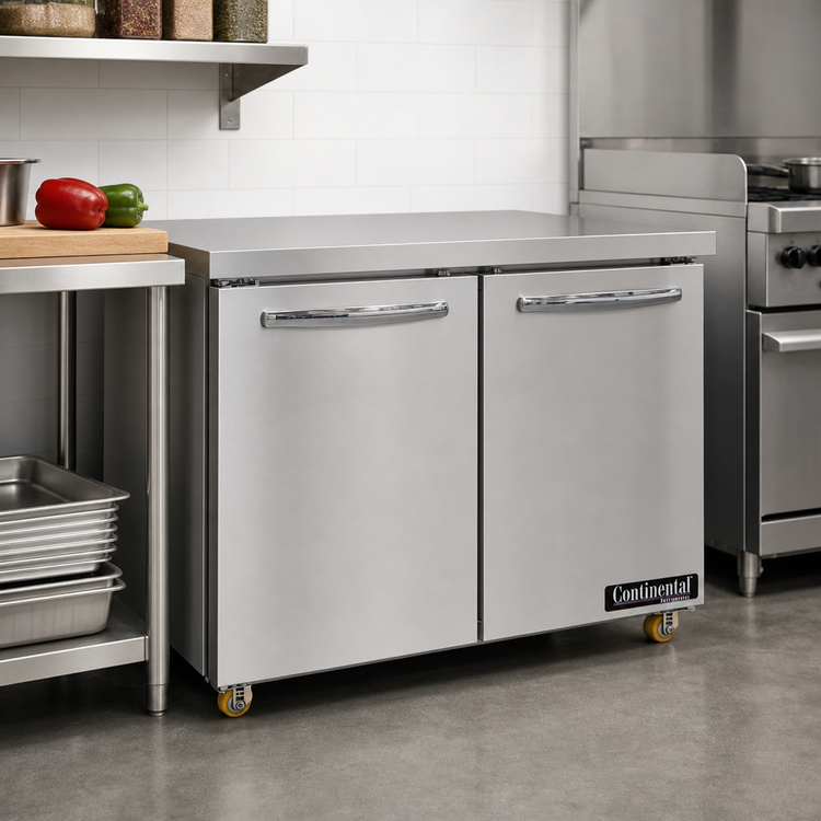 Product image #2 for Continental Refrigerator 36-Inch Two-Section Undercounter Freezer, 10.3 Cu. Ft., Self-Contained Rear-Mounted R290