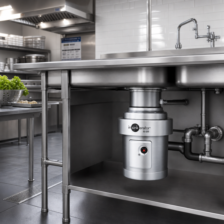 Product image #2 for InSinkErator SS-200-6-MRS Medium Capacity Complete Trough Mount Food Waste Disposer Package, 2 HP, 6-5/8-Inch Inlet
