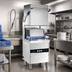 Thumbnail image #2 for Blakeslee D-18-1 Hood-Type High-Temp Dishwasher with Booster Heater, 30 Racks/Hour, 220-240V, 1-Phase