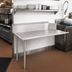 Thumbnail image #2 for John Boos E-Series Clean Straight Dish Table, 60 Inch x 30 Inch, Right-to-Left, 18 Gauge 300 Series Stainless Steel