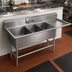 Thumbnail image #2 for John Boos Pro-Bowl 3-Compartment Platter Sink with 30-Inch Right Drainboard, 14 Gauge 300 Series Stainless Steel