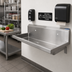 Thumbnail image #2 for BK Resources ADA Two-Station Wall-Mounted Handwash Sink with Basket Drain, 60 Inch Wide