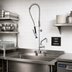 Thumbnail image #2 for Fisher Spring Style Pre-Rinse Unit with Add-On Faucet and 14-Inch Swing Spout, Backsplash Mount, 8-Inch Centers