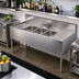 Thumbnail image #2 for Krowne Royal Series Three-Compartment Underbar Sink Unit with Left and Right Drainboards, 60-Inch W x 24-Inch D