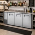 Thumbnail image #2 for True Two-Section Back Bar Cooler with 3 Solid Locking Doors, 72-1/8 Inch Wide, Stainless Steel