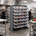 Thumbnail image #2 for Quantum Sloped Double-Sided Pick Rack with 16 Shelves and 80 Clear Bins