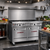 Thumbnail image #2 for Ultimate 48-Inch Natural Gas Restaurant Range with 6 Burners and 2 Space-Saver Ovens