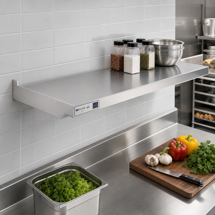 Product image #2 for New Age Solid Aluminum Cantilever Shelf, 42-Inch W x 18-Inch D