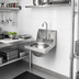 Thumbnail image #2 for Eagle Group Space-Saver Wall-Mounted Hand Sink with Deck-Mount Gooseneck Faucet, 12-Inch Wide, 304 Stainless Steel