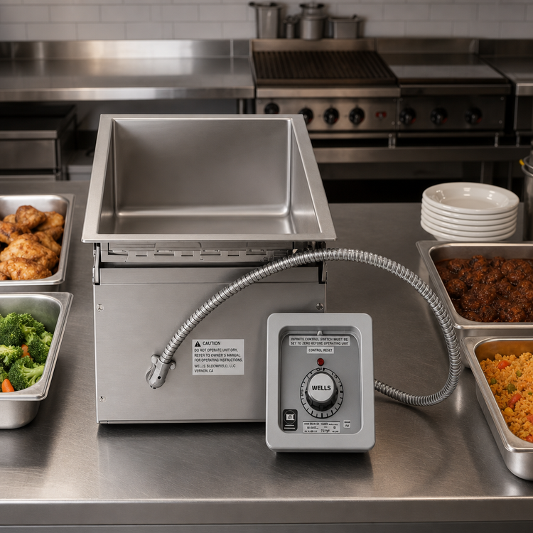 Product image #2 for Wells MOD-100TD/AF Top-Mount Drop-In Electric Auto-Fill Hot Food Well with Drain