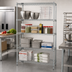 Thumbnail image #2 for Quantum Chrome-Plated Wire Shelving Starter Kit, 60 Inches W x 18 Inches D x 74 Inches H