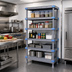 Thumbnail image #2 for Millenia 54 Inch x 21 Inch x 74 Inch Polymer Solid Shelving Starter Unit with 5 Shelves and Dunnage Stand