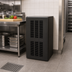 Thumbnail image #2 for 18-Inch Black Steel Condensing Unit Storage Cabinet with Removable Front Louvered Panel