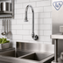 Thumbnail image #2 for T&S Brass Wall-Mount Rigid Gooseneck Spout with Rose Spray, 1/2 Inch IPS Female Inlet