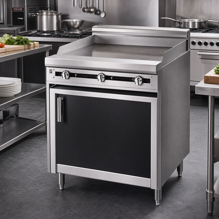 Product image #2 for Titan JTRH-36GT Heavy Duty Gas Range with 36-Inch Thermostatic Griddle Top and Cabinet Base
