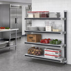Thumbnail image #2 for Cambro Camshelving® Elements EXA245464S4480 54 x 24 x 64-Inch Solid Polymer Shelving Add-On Unit, 4-Shelf, Speckled Gray