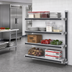 Thumbnail image #2 for Cambro Camshelving Elements XTRA Stationary Add-On 4-Shelf Solid Polymer Shelving Unit, 54 x 24 x 64 Inch, Speckled Gray