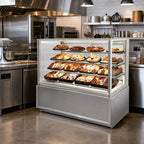 Thumbnail image #2 for Federal Industries Italian Glass Series ITD3634-B18 36-Inch Non-Refrigerated Pastry Display Case, Full-Service, 3 Glass Shelves, LED Lighting