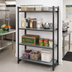 Thumbnail image #2 for Cambro Camshelving Basics Plus 4-Tier Solid Stationary Starter Unit, 18 x 54 x 64 Inches, Brushed Graphite