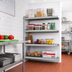 Thumbnail image #2 for Fermostock 4-Tier Add-On Polymer Shelving Unit Expansion Kit, 66-Inch H x 26-Inch W x 14-Inch D, Gray