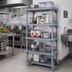 Thumbnail image #2 for Millenia Mobile Polymer Starter Shelving Unit, 5 Shelves, 42 x 18 x 62 Inches, Gray