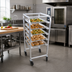 Thumbnail image #2 for Half-Size Mobile End-Load Aluminum Pan Rack for 18 x 26 Pans, 6-Pan Capacity