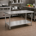 Thumbnail image #2 for Eagle Group BlendPort® Budget Series 60-Inch W x 24-Inch D Flat Top Stainless Steel Work Table with Adjustable Undershelf
